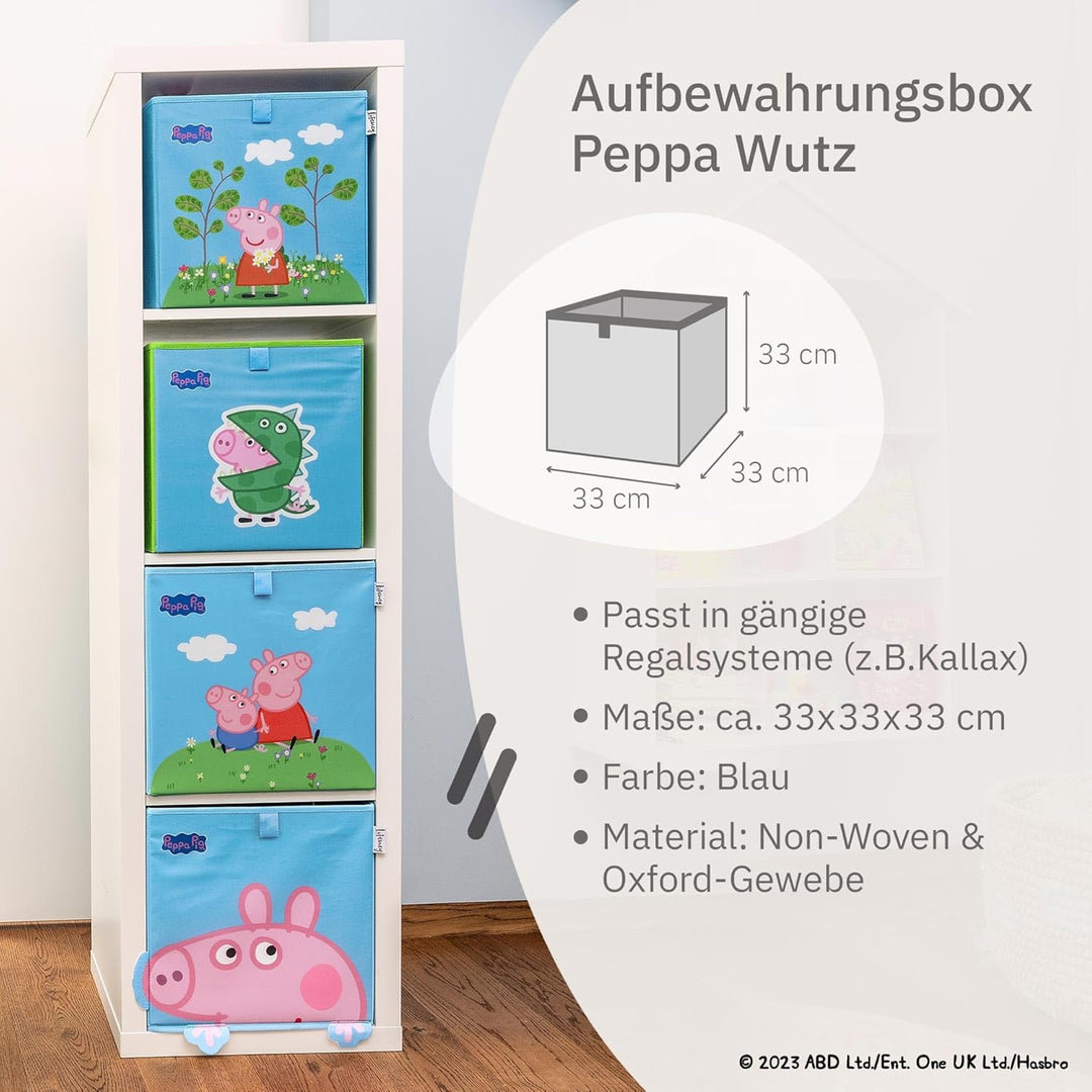 meets Peppa Wutz Aufbewahrungsbox für Kinder – Box mit Peppa Pig Motiv zur Aufbewahrung von Spielzeu