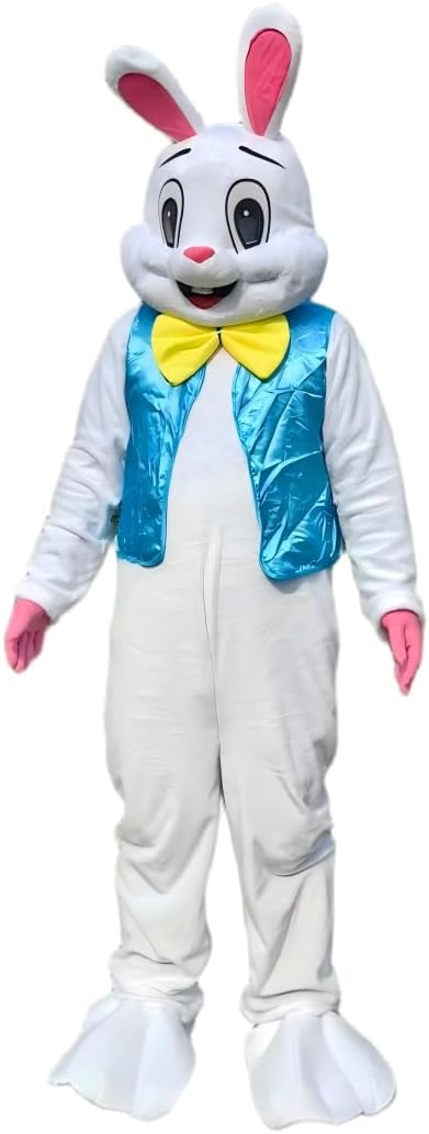 JIUYUE Osterhasen-Maskottchen-Kostüm, Erwachsenengrösse, Verkleidung