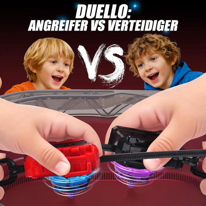 X Stadion Kampfset, Spinning Tops Arena mit Speedstrecke & geschlossenem Dach, Hochwertiger Kunststo