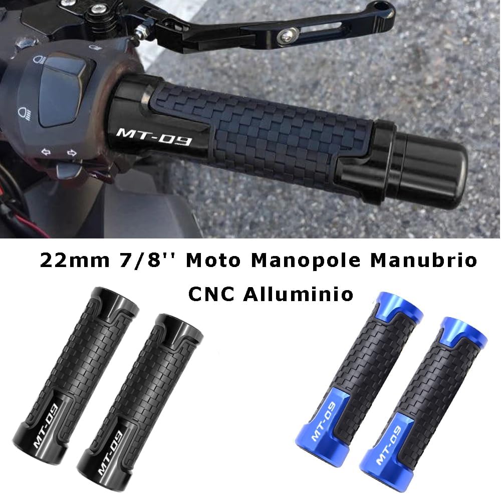 MT09 Lenkergriffe Griffe 22mm 7/8' Motorrad Griffgummis Für MT-09 MT09 SP 2013-2017 2018 2019 2020 2