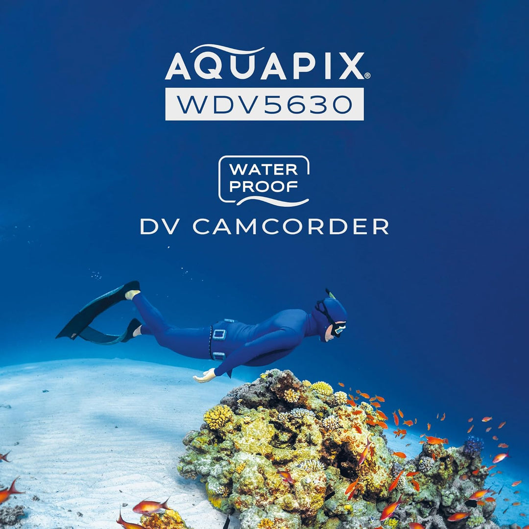 Aquapix WDV5630 Unterwasser-Camcorder, Echtes 4K-Video, Bis zu 56MP, 18x Digital-Zoom, 3" Display, B