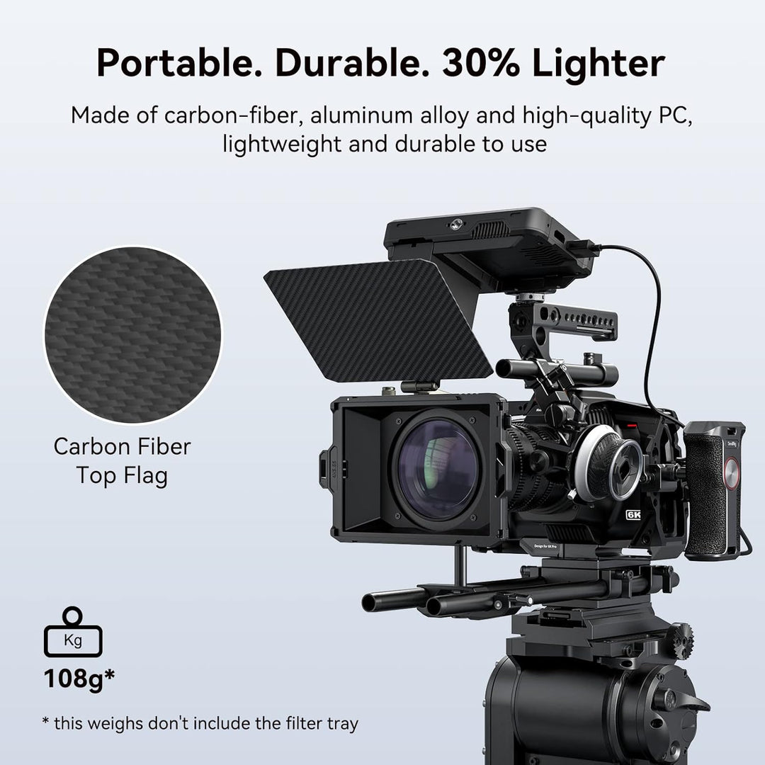 SMALLRIG Mini Matte Box Lite mit Top Flag für DSLRs und spiegellose Kameras, kompatibel mit 67mm/72m