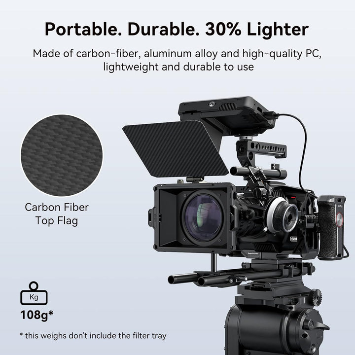SMALLRIG Mini Matte Box Lite mit Top Flag für DSLRs und spiegellose Kameras, kompatibel mit 67mm/72m
