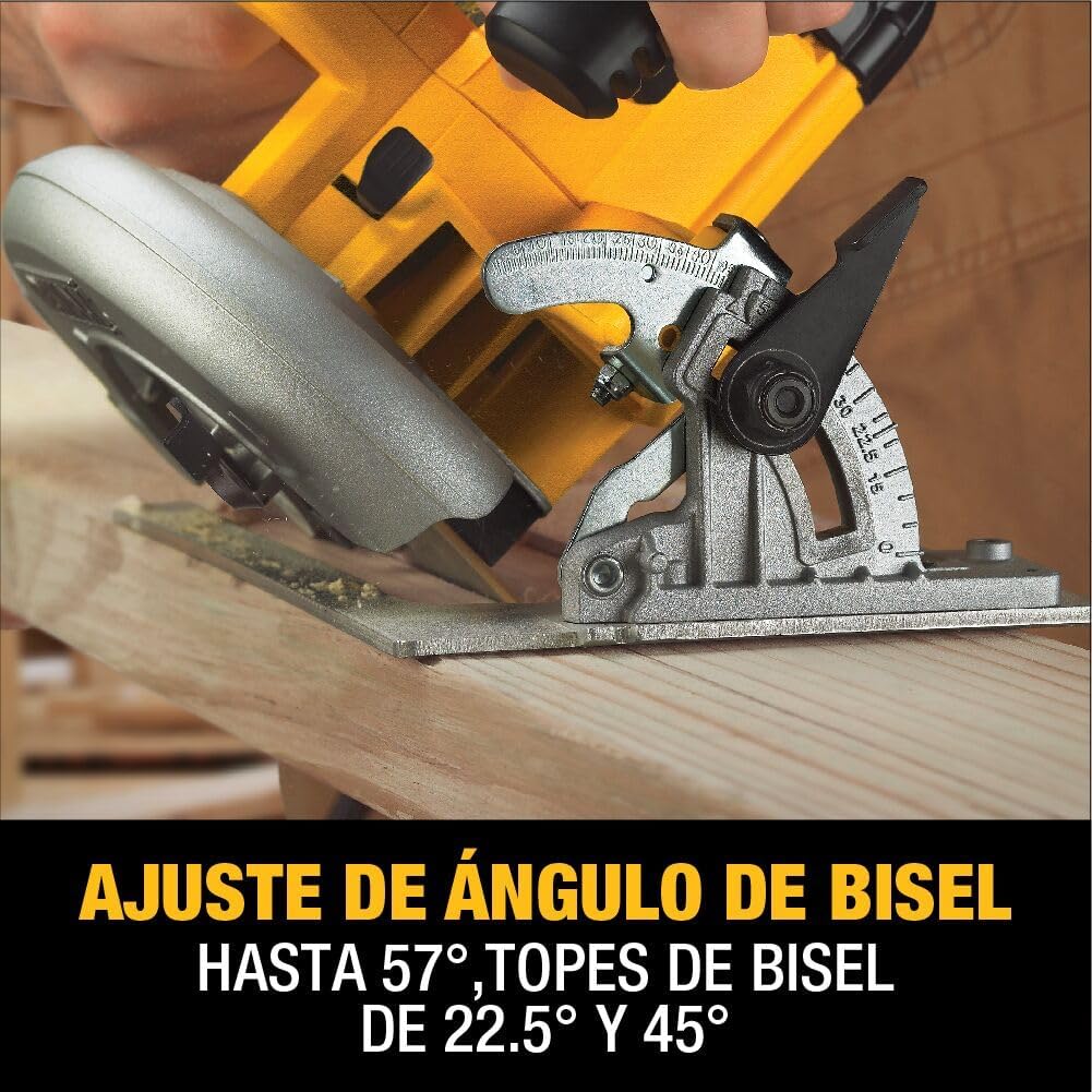 DeWalt 1.600 W Handkreissäge (max. Schnitttiefe 67 mm, für Ablängarbeiten oder Quer- und Neigungschn