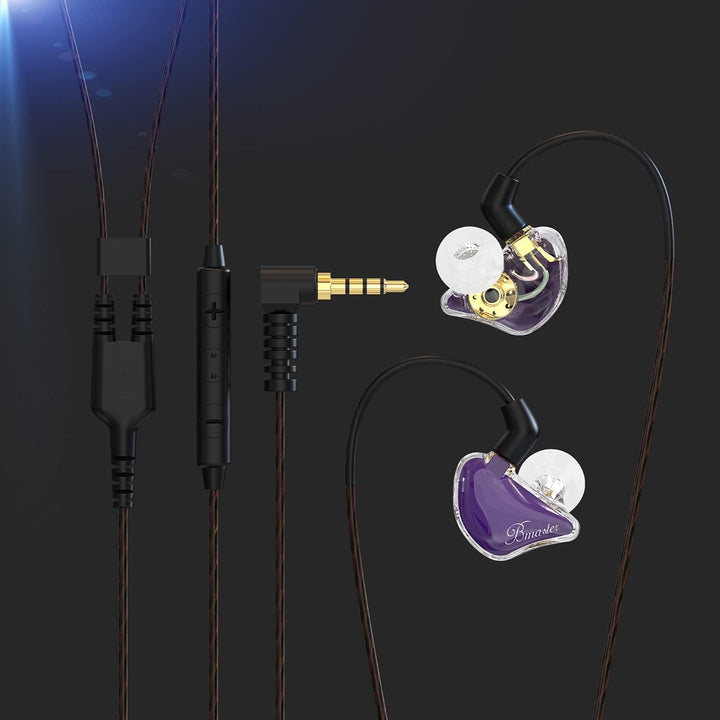 BASN Bmaster DREI-Dynamische Treiber In-Ear-Monitore Kopfhörer mit Zwei Abnehmbaren Kabeln Ohrhörer