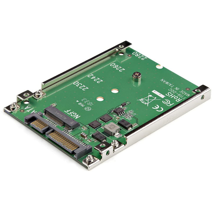 StarTech.com M.2 SATA SSD auf 2.5 Zoll SATA Adapter - M.2 NGFF auf SATA Konverter - 7mm - Open-Frame
