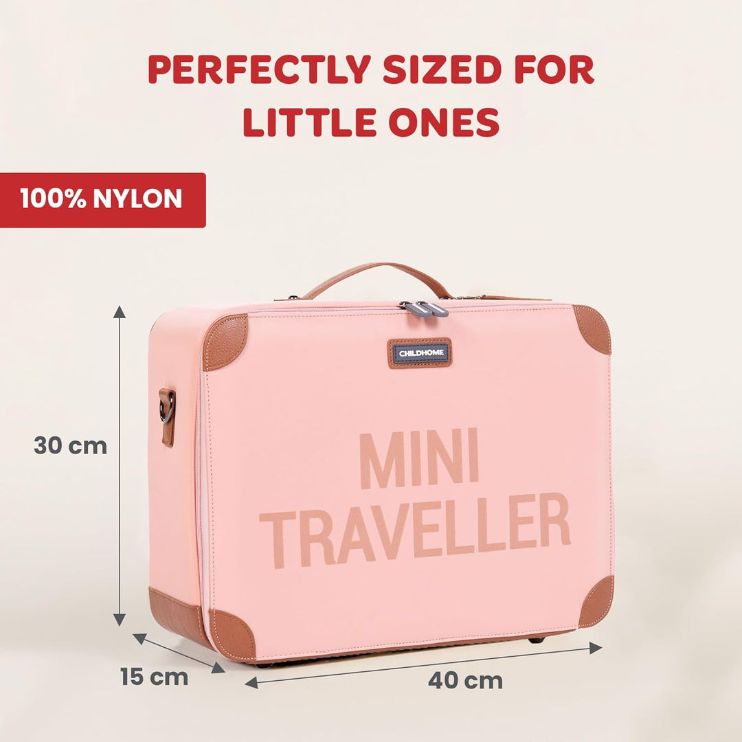 Childhome, Koffer für Kinder, Wochenende, Kabinenformat, kompakt, robust, Henkel für Transport, Name