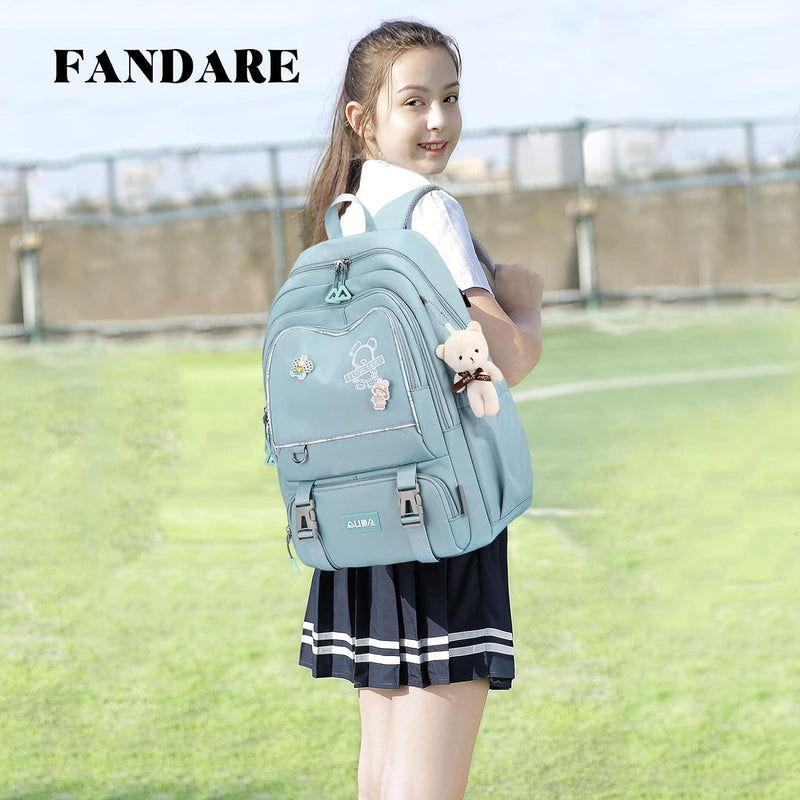 FANDARE Schulrucksack Schulrucksack Kinderrucksack Schultasche Jungen Mädchen Rucksack Schulranzen f