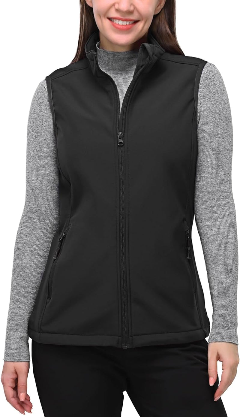 33,000ft Weste Damen Outdoor Leichte Softshell-Weste Ärmellose Jacke Winddichte Fleece Damenweste fü