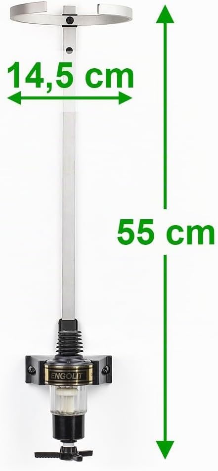 ENGOLIT 3-Liter-Flaschenhalter (inkl. 2,0 cl Drehkreuz-Dosierer) für Lange/grosse Flaschen ab 40 cm