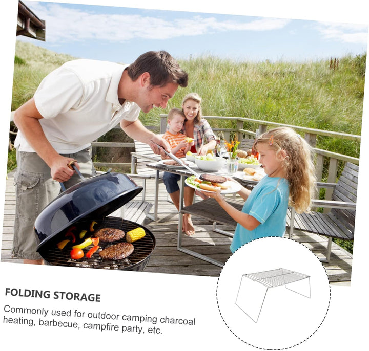 UPKOCH Grillguthalter Aus Edelstahl Kompakter Und Tragbarer Topfhalter Für Camping Picknicks Und Aus