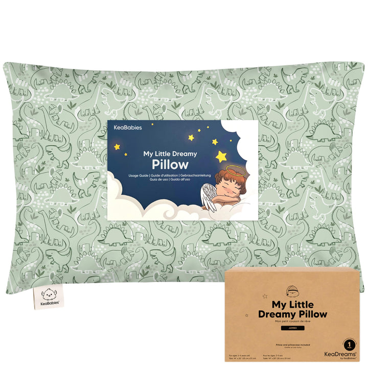 KeaBabies Kinderkissen mit Kissenbezug – 51X35cm Kinderkissen ab 2 Jahren, Waschbares, Weiches Bio-,