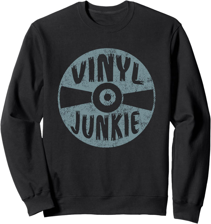 Vinyl Junkie Retro Music Vintage Album Schallplatten Liebe Sweatshirt