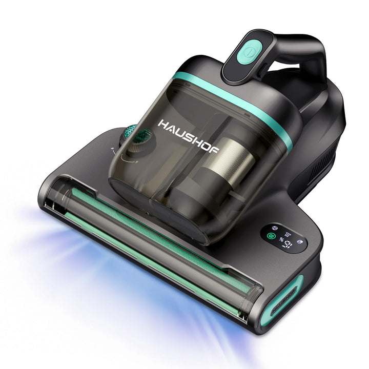 HAUSHOF Milbensauger für Matratzen mit UV Licht, 15 kPa Saugleistung, 60℃ Heissluft mit Aroma-Funkti