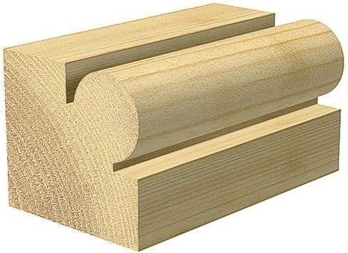 Trend CraftPro C215X1/4TC Fräser mit Kugellager-Ecken, 1/4-Zoll-Schaft, 31,9 mm Schnittdurchmesser,