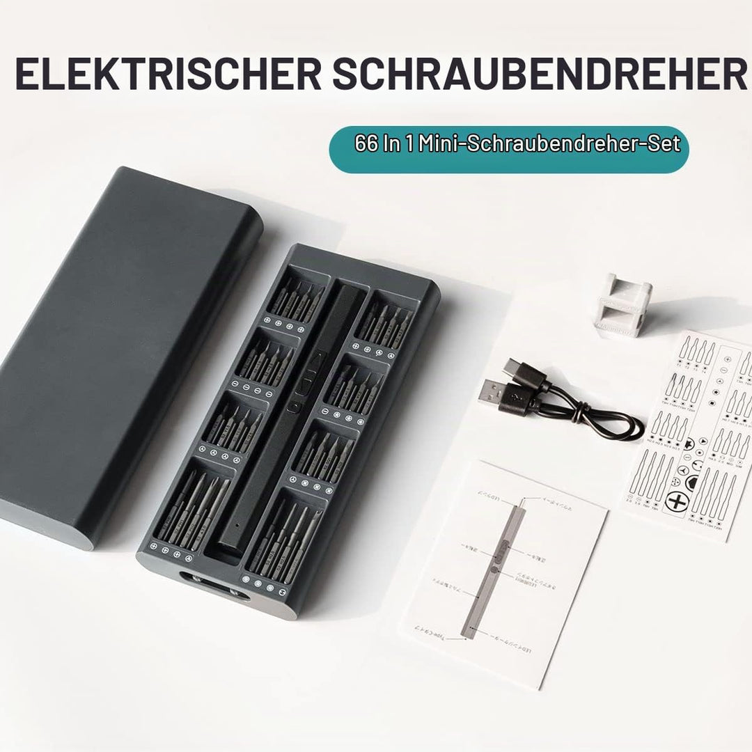 Elektrischer Schraubendreher, 66 in 1 Multifunktionsschraubendreher Präzision Schraubendreher Sets m
