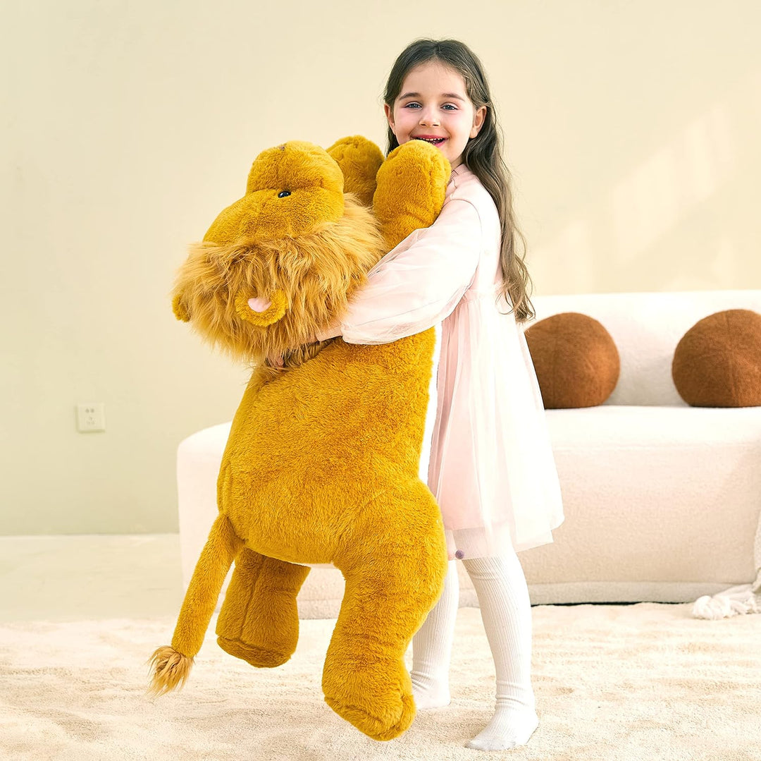 IKASA Gross Löwe Kuscheltier Riesen Stofftier,Gross Plüschtier Riesige Plüsch Spielzeug 78cm Flausch