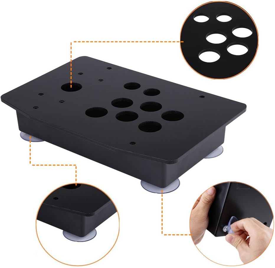 DIY Joystick Controller Set, Spielsteuerung mit Gehäuse und Saugnapf-Befestigung, Klassisches Design