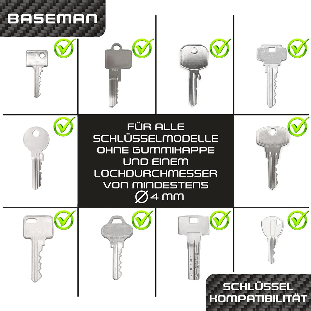 BASEMAN® Key Organizer Carbon – der innovative Schlüssel Organizer ordnet Schlüssel mit Stil und bri