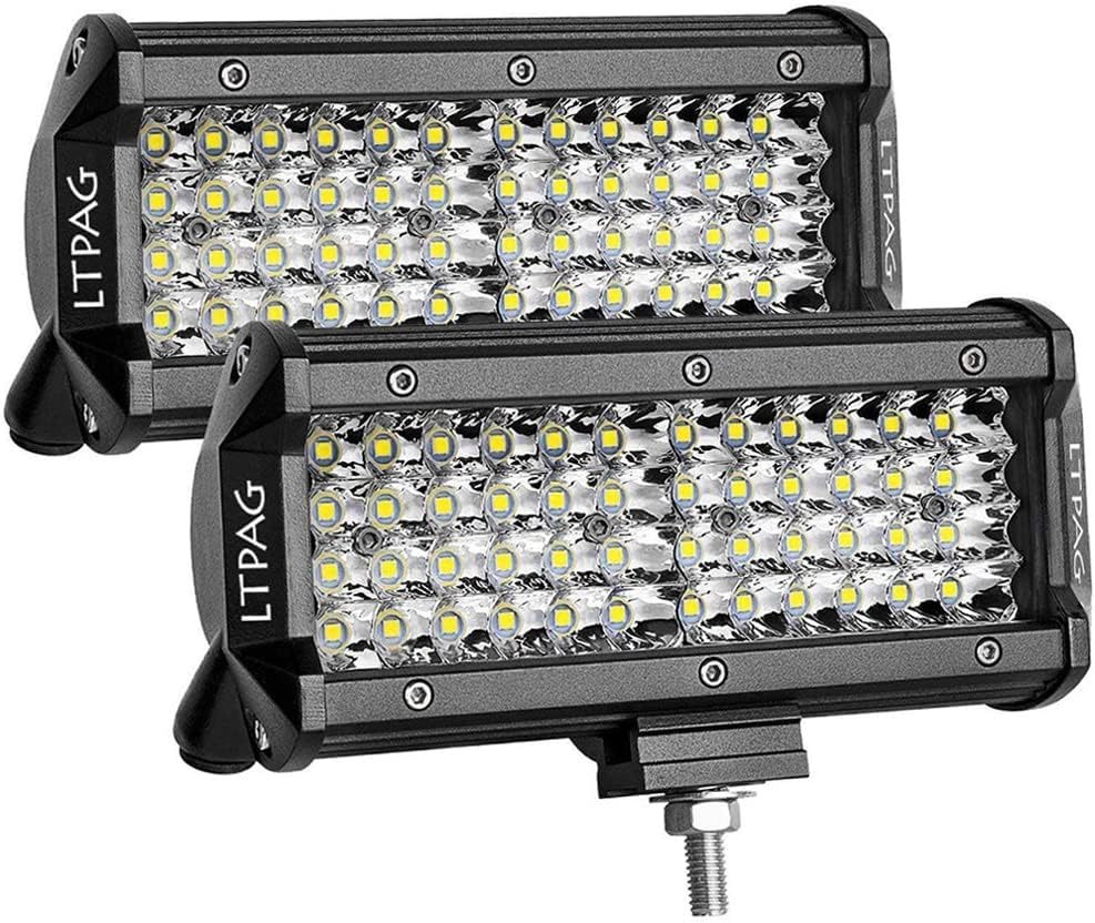 LTPAG 2 x 288W Scheinwerfer LED Zusatzscheinwerfer, 7" 28800LM Arbeitsscheinwerfer Auto 12V 24V LED