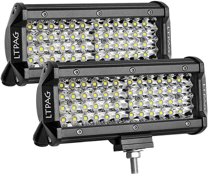 LTPAG 2 x 288W Scheinwerfer LED Zusatzscheinwerfer, 7" 28800LM Arbeitsscheinwerfer Auto 12V 24V LED