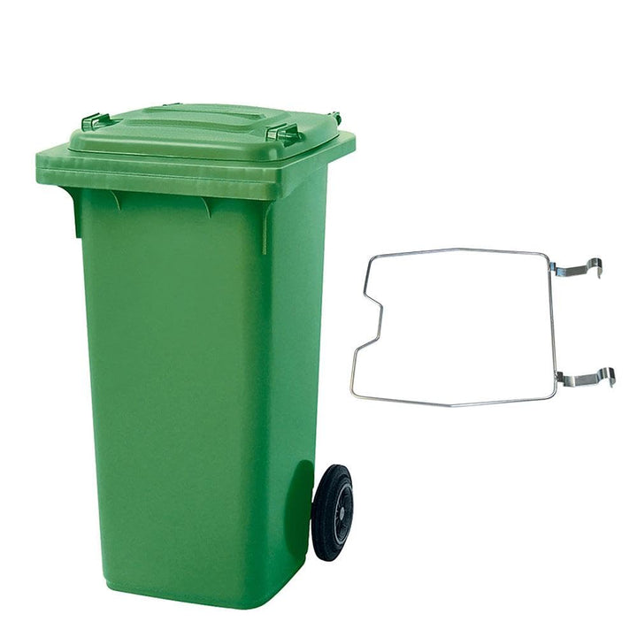 BRB Mülltonne MGB 120 Liter, mit Klemmring für Müllsäcke (grün), grün