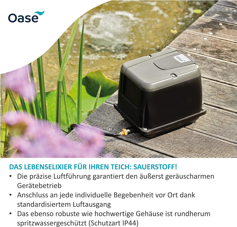 OASE 87102 Teichbelüfter AquaOxy 7500 geeignet für Teiche bis zu 75 m³ bzw. mit hohem Fischbesatz, e