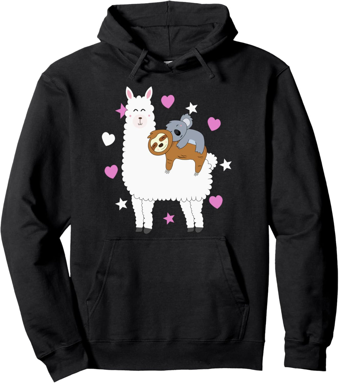 Alpaka Faultier Lama Koala Frauen Mädchen Geschenkidee Pullover Hoodie