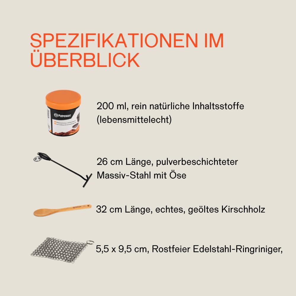 Petromax Dutch Oven Essential Line Set 3,5L - Gusseisen Feuertopf mit Zubehör 3,5 Liter Set, 3,5 Lit