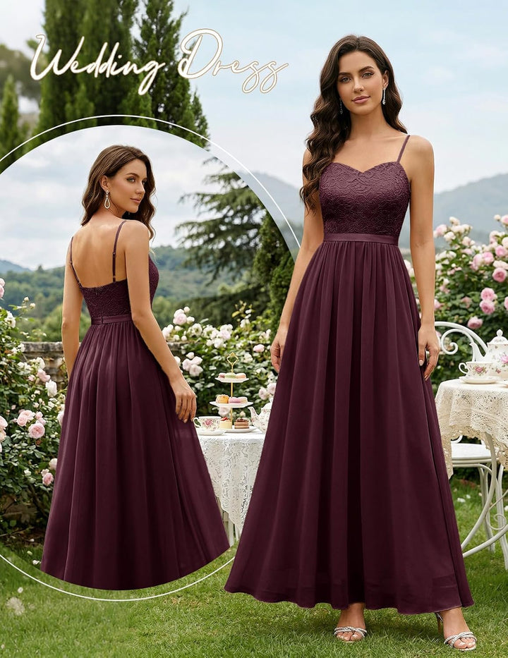 DRESSTELLS Abendkleider Elegant für Hochzeit Festlich Ballkleid Damen Lang Brautkleid Standesamt Bra