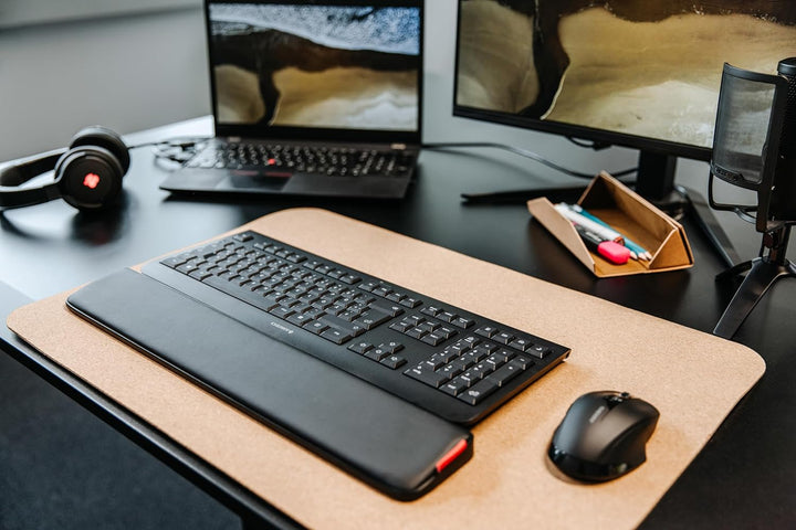 CHERRY MW 3000, Kabellose Ergonomische Maus für Rechtshänder, 2,4 GHz Funk, 6 Tasten, Optischer Sens