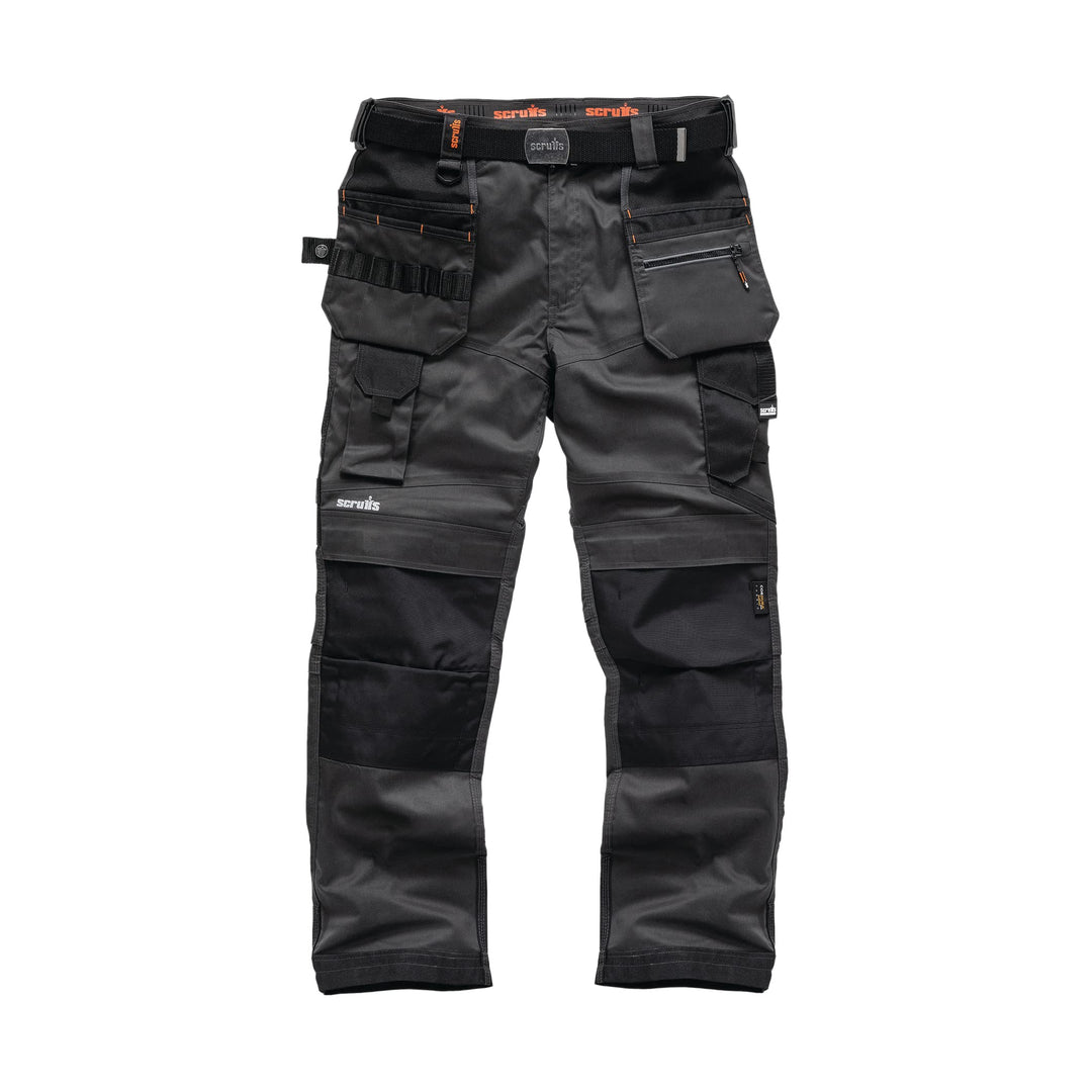 Scruffs Arbeitshose mit Holstertaschen „Pro Flex Plus“ Anthrazit 30W / 30L, Anthrazit 30W / 30L