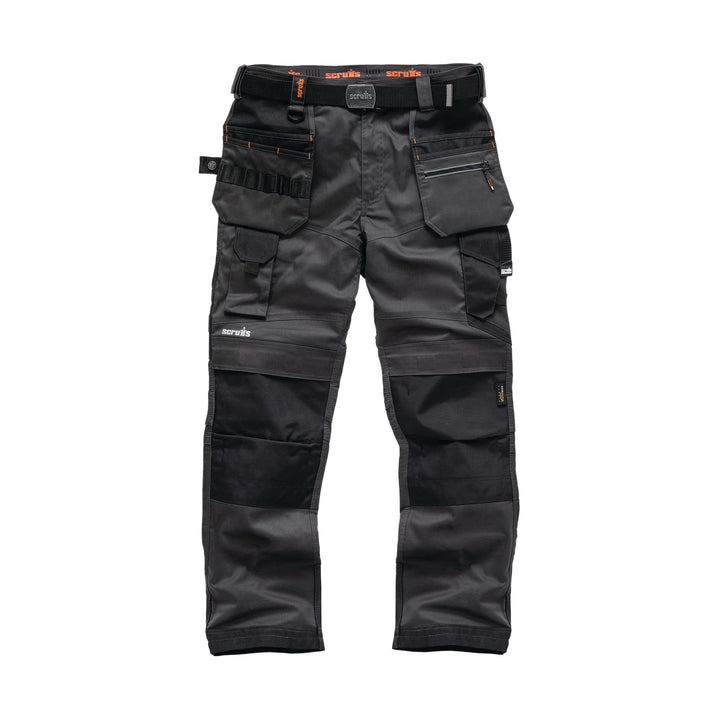 Scruffs Arbeitshose mit Holstertaschen „Pro Flex Plus“ Anthrazit 30W / 30L, Anthrazit 30W / 30L
