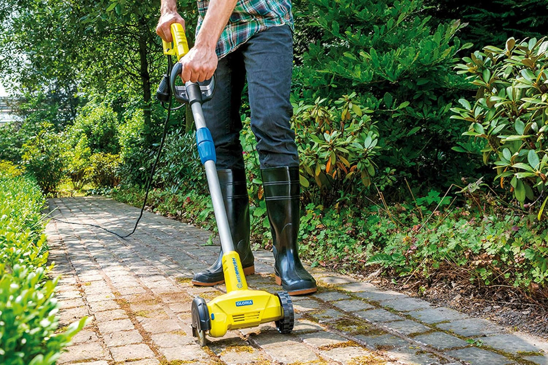 GLORIA Fugenreiniger WeedBrush | Elektrischer Fugenkratzer | Unkrautbürste | Zwischen Terrassenplatt