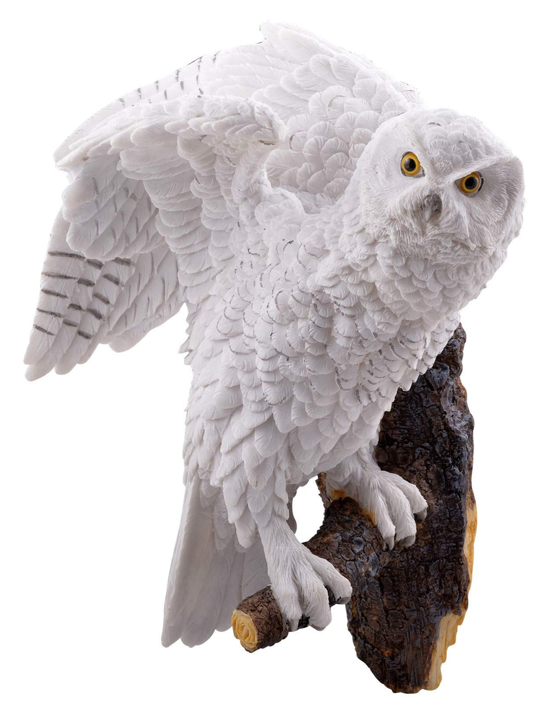 Grosse Schneeeule für an die Wand 33 cm Uhu Eule Tierfigur bunt Vogel Wandmonatge