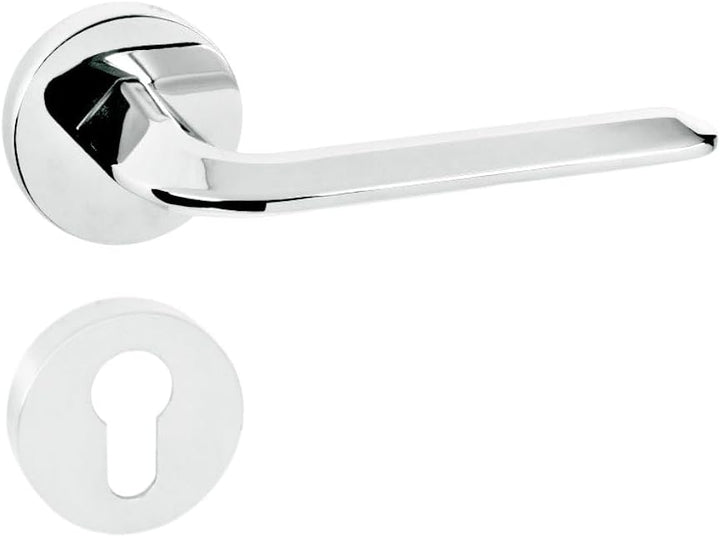 domino Türgriff FROST-R M6 PZ-Profilzylinder Drückergarnitur für Zimmertüren Türdrücker-Set Rosetten