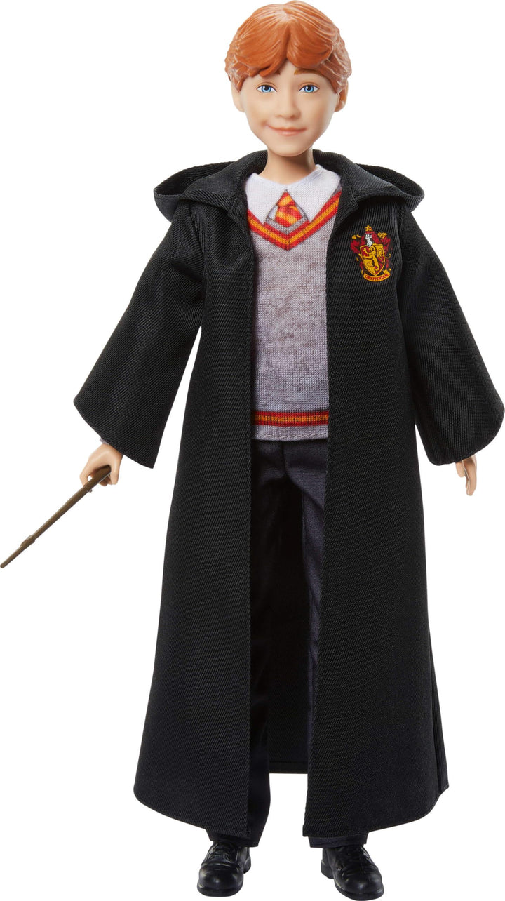 Mattel Harry Potter-Spielzeug, Ron Weasley-Modepuppe im typischen abnehmbaren Hogwarts-Gewand mit Za