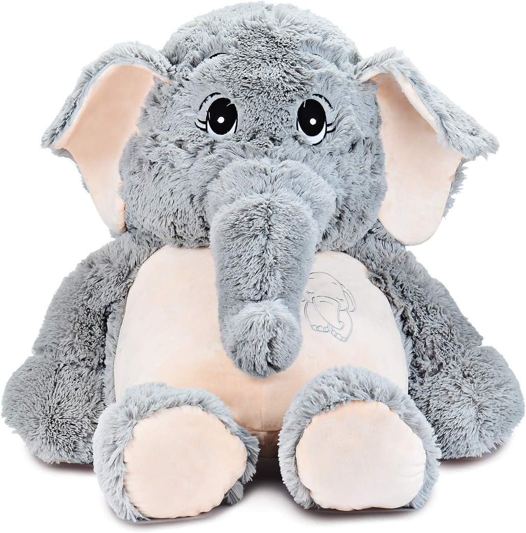 IKASA Grosser Elefant Stofftier Riesenelefant Plüschtiere für Kinder (Grau, 100cm), Elefant