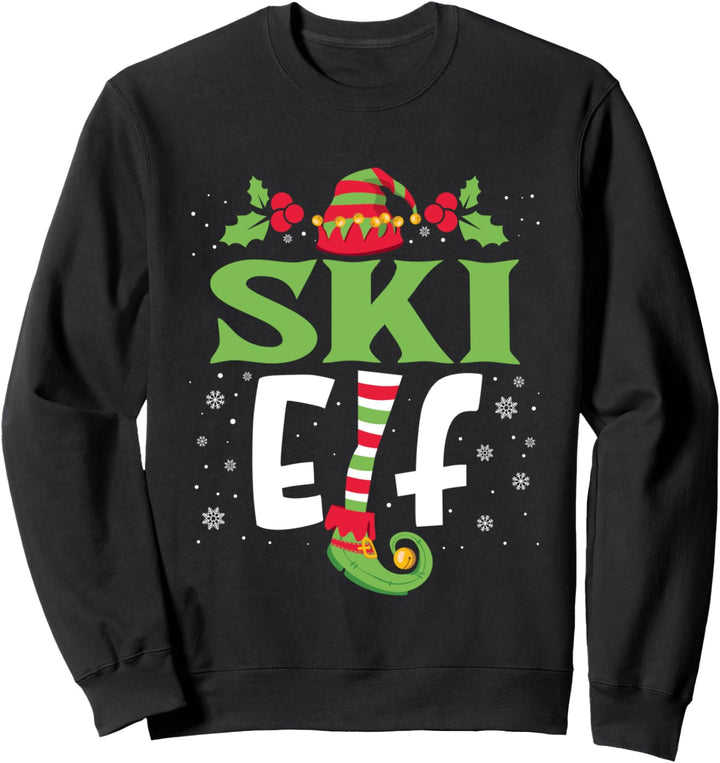 Ski Elf Familien Outfit Weihnachten Partnerlook Elfen Sweatshirt