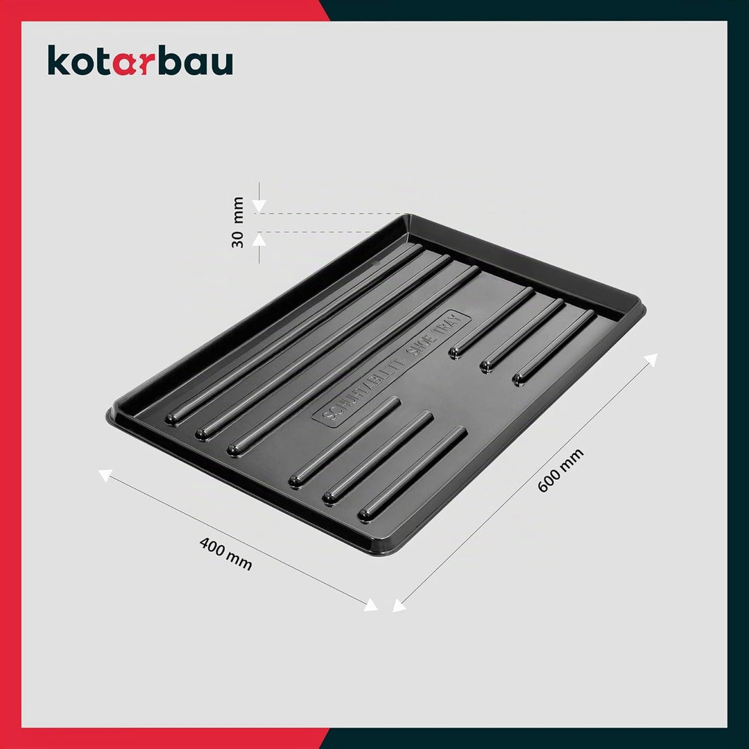 KOTARBAU® 2er Set Schuhabtropfschale 60x40 cm Abtropfmatte Schuhe Schwarz Schuhmatte Abtropfmatte Ku