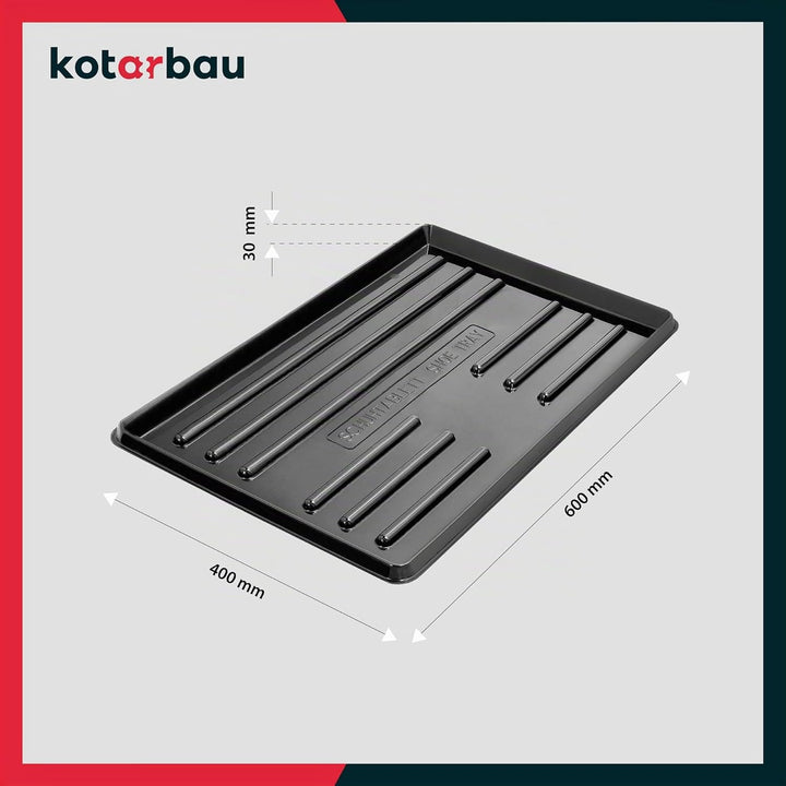 KOTARBAU® 2er Set Schuhabtropfschale 60x40 cm Abtropfmatte Schuhe Schwarz Schuhmatte Abtropfmatte Ku