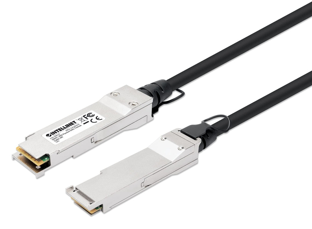 Intellinet QSFP+ 40G Passives DAC Twinax-Kabel QSFP+ auf QSFP+, 3 m, MSA-konform für maximale Kompat