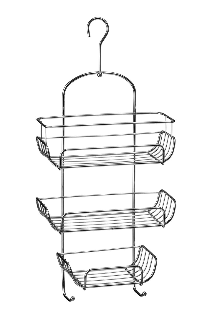 Premier Housewares 1600557 Duschregal, 3-stöckig, Chrom, 54 x 26 x 11 cm, Chromdraht, Silber, 11x25x