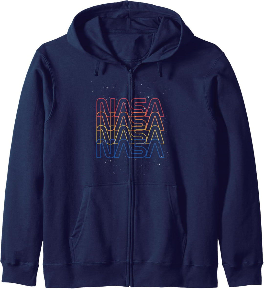 NASA Neon Space Logo Color Fade Kapuzenjacke