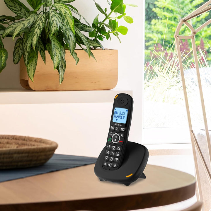 Alcatel XL595 B Schnurlostelefon mit grossen Tasten, grosses Display und Audio-Boost, Anrufsperre SO