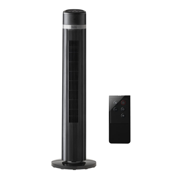 Black+Decker BXEFT50E - Turmventilator 102cm, 45W, 4 Geschwindigkeiten, schwingend, Soft-Touch-Steue