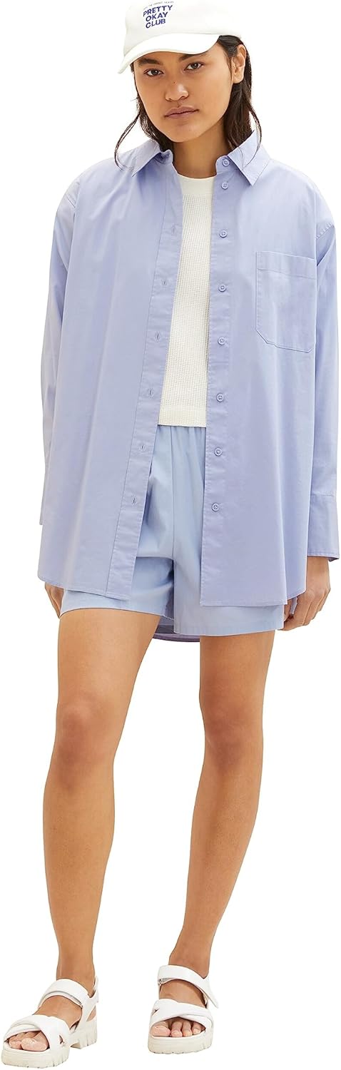 TOM TAILOR Denim Damen Cropped Basic Sweatshirt L 10348-gardenia White, L 10348-gardenia White