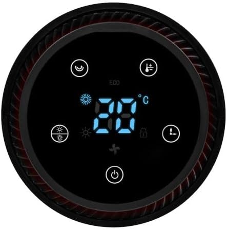 VONROC Elektroheizung - Turmheizlüfter - 2000W - Keramik - ECO-Modus - Schwenkfunktion - LED-Display