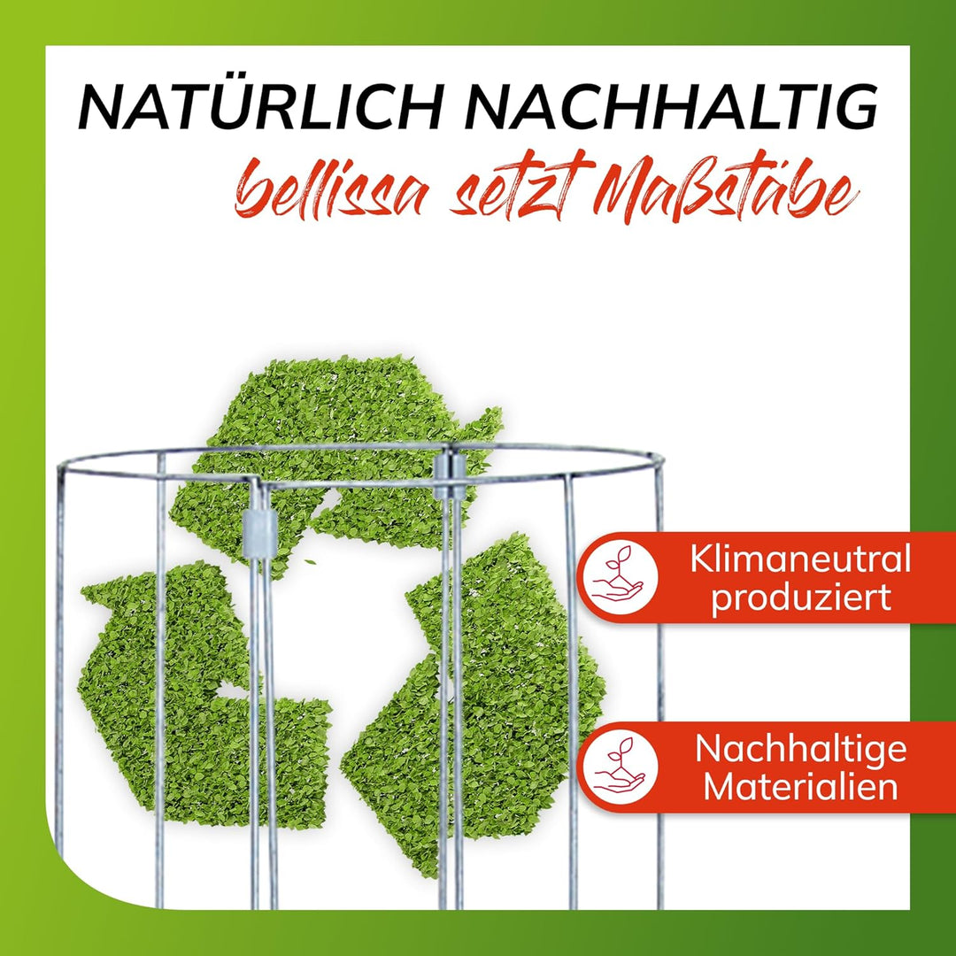 bellissa – Gurken-Rankhilfe aus Stahl einzeln 120cm verzinkt – Gurkenturm Rankgitter für Tomaten, Gu