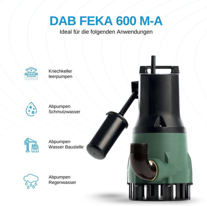 DAB FEKA 600 MA 0,70 HP Abwasserpumpe mit Feststoffen